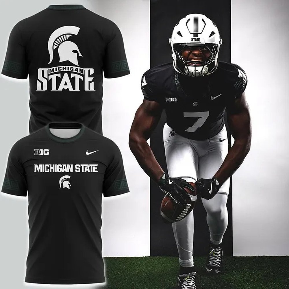 Michigan State Spartans Wordmark Alternate Uniform T-Shirt College Sports Apparel Best Gift For Fans
