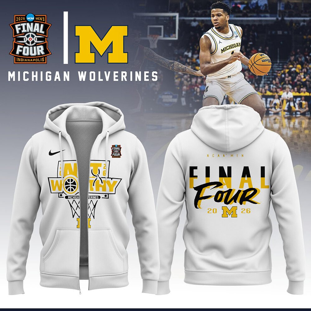 Michigan Wolverines 2026 Five Four White Zip Hoodie