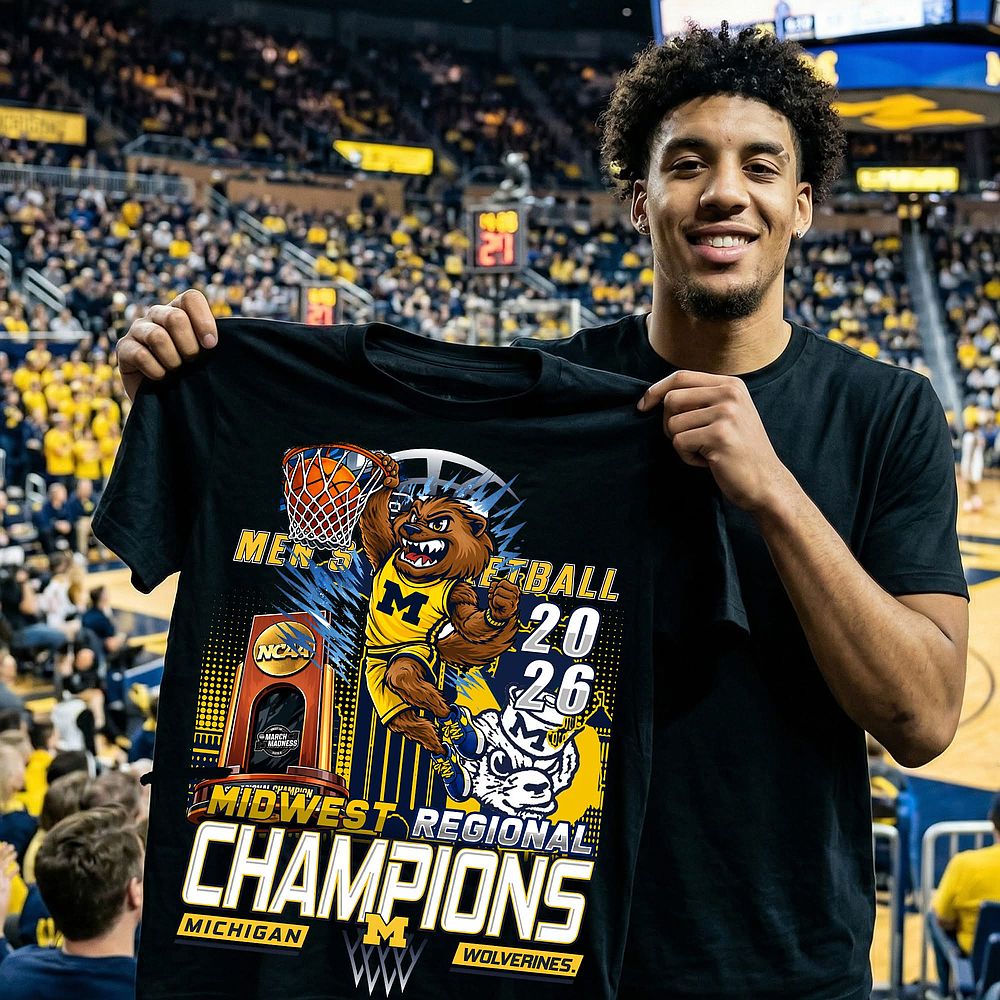 Michigan Wolverines 2026 Midwest Regional Championship T-Shirt