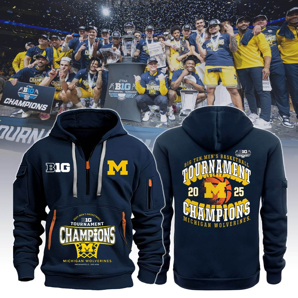 Michigan Wolverines Big Ten Champions 2025 Shirt Men's Basketball Championship Fan Clothing