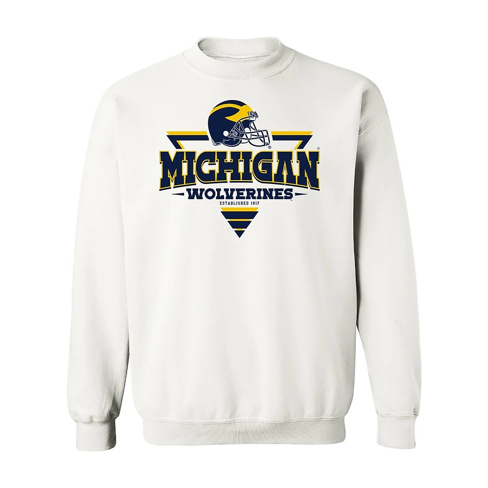 Michigan Wolverines Football Triangle Crewneck Sweatshirt
