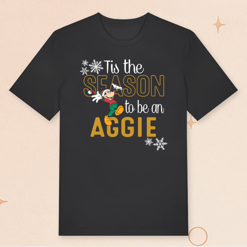 Mickey Mouse Tis The Season To Be An Aggie T-Shirt Christmas For Wife
