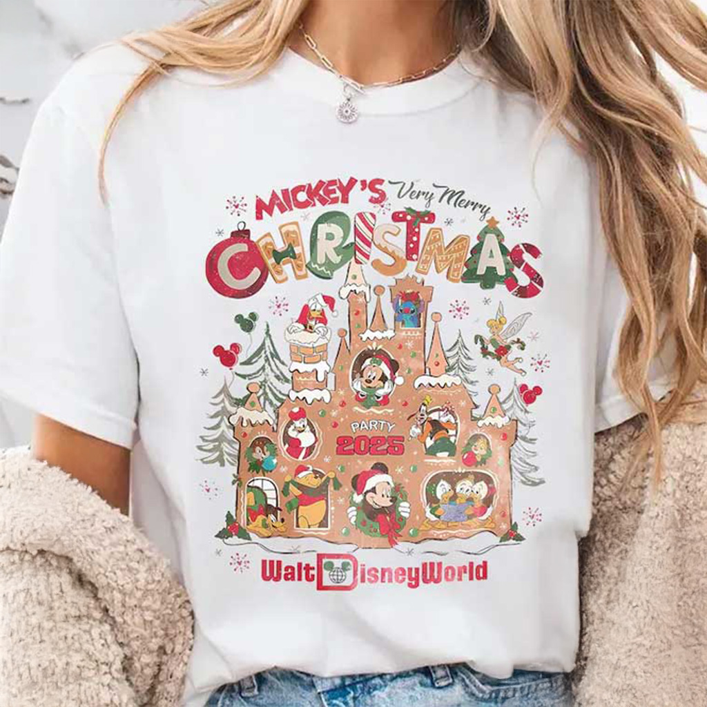 Mickey Very Merry Christmas World 2025 T-Shirt Christmas For Friends
