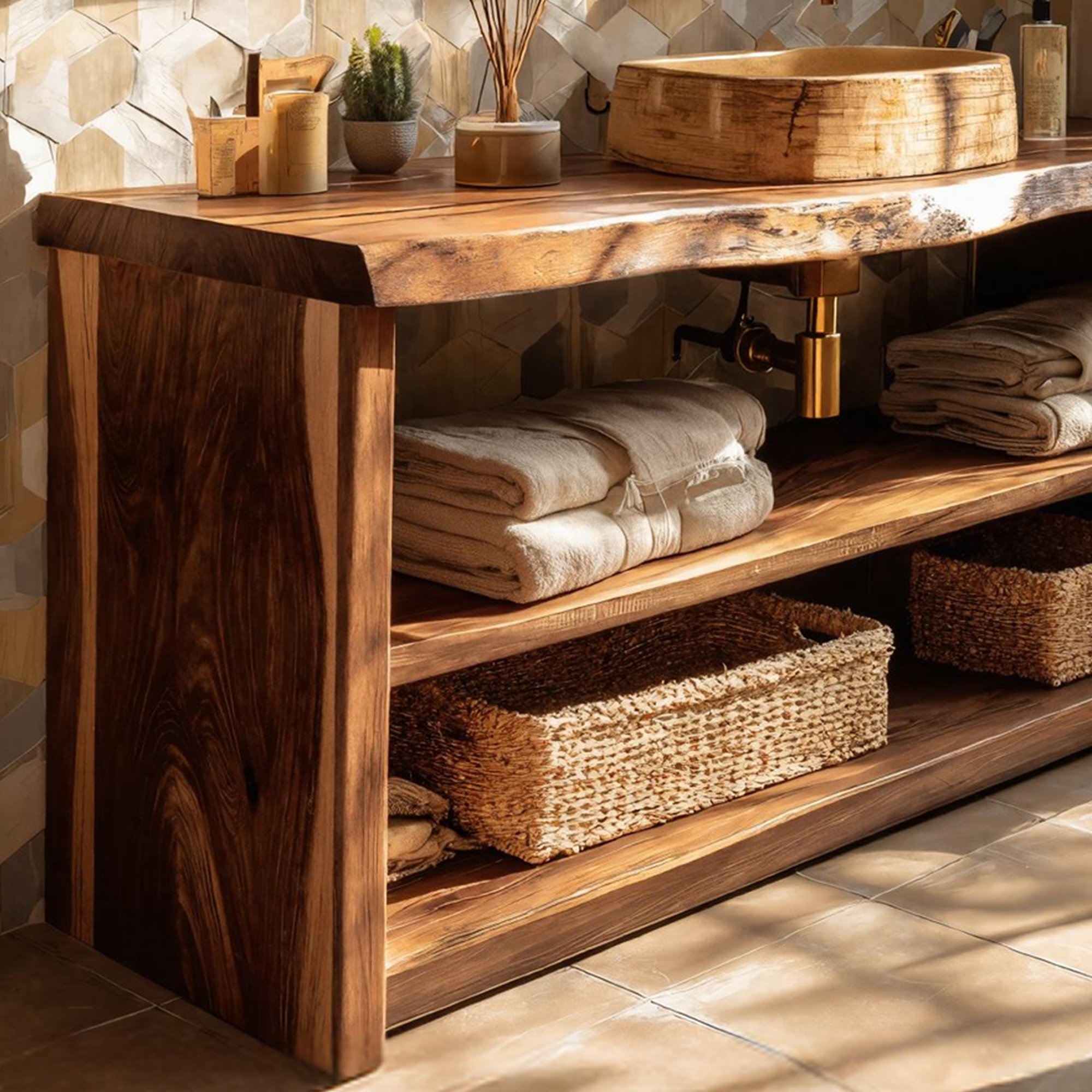 Mid Century Bathroom Vanity For Modern Interior Look SILDTTRBRV048