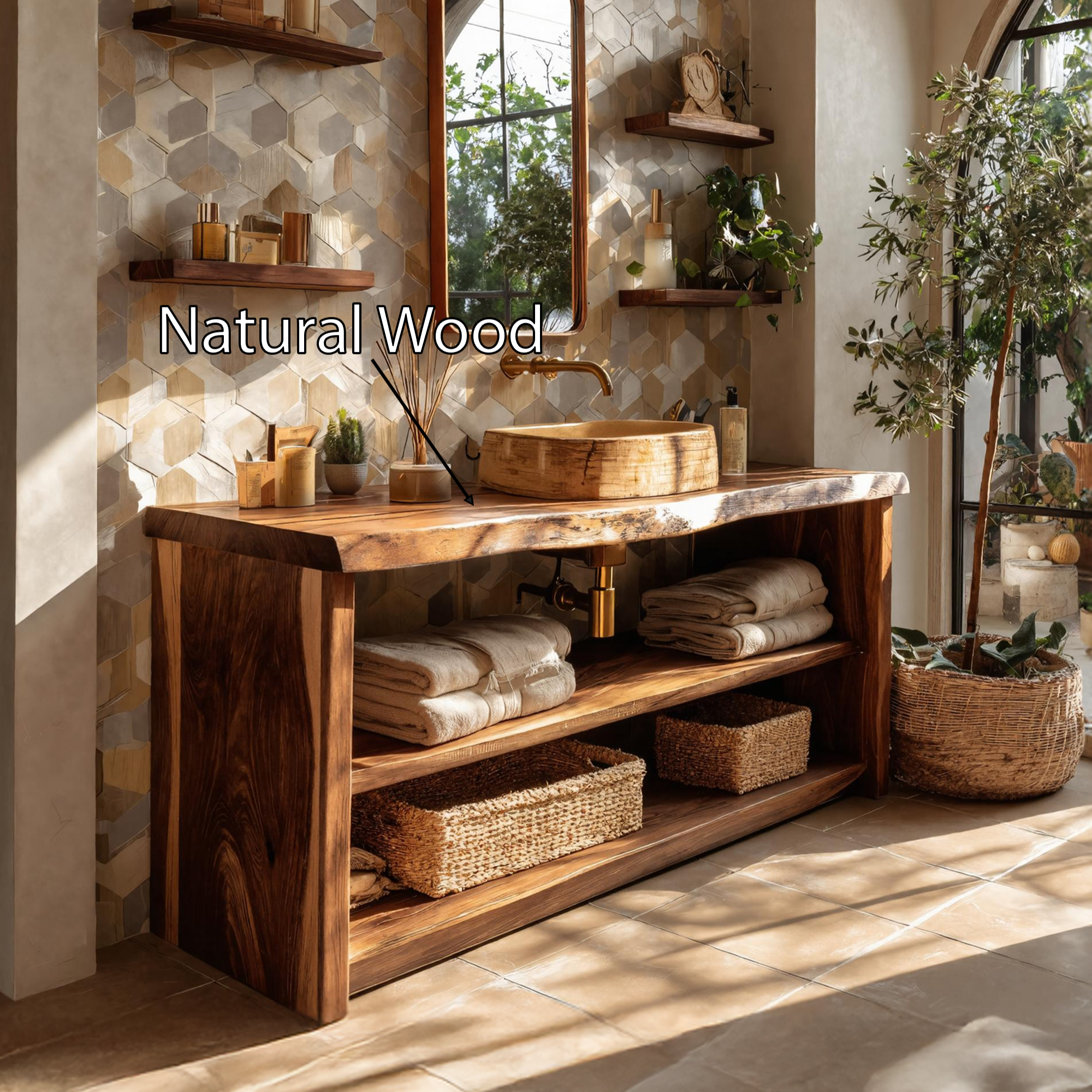 Mid Century Bathroom Vanity For Modern Interior Look SILDTTRBRV048