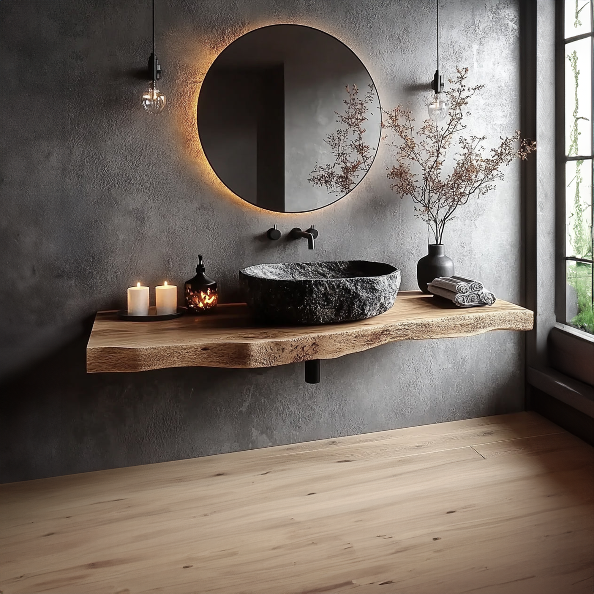 Mid Century Floating Vanity Bathroom Modern Washroom Entryway SINLKIBRV192