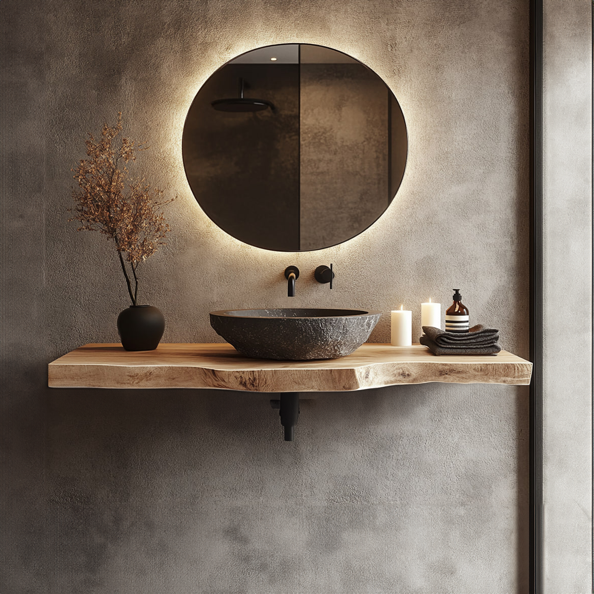 Mid Century Floating Vanity Modern Bathroom SINLKIBRV186