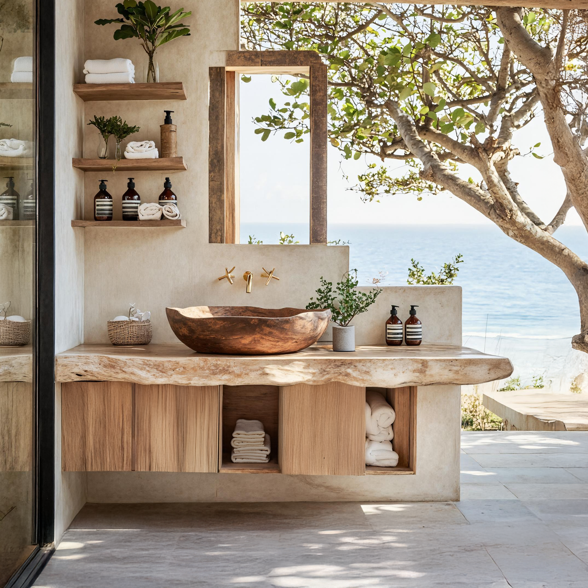 Mid Century Floating Vanity Wall Mounted For Bathroom SILDTTRBRV017