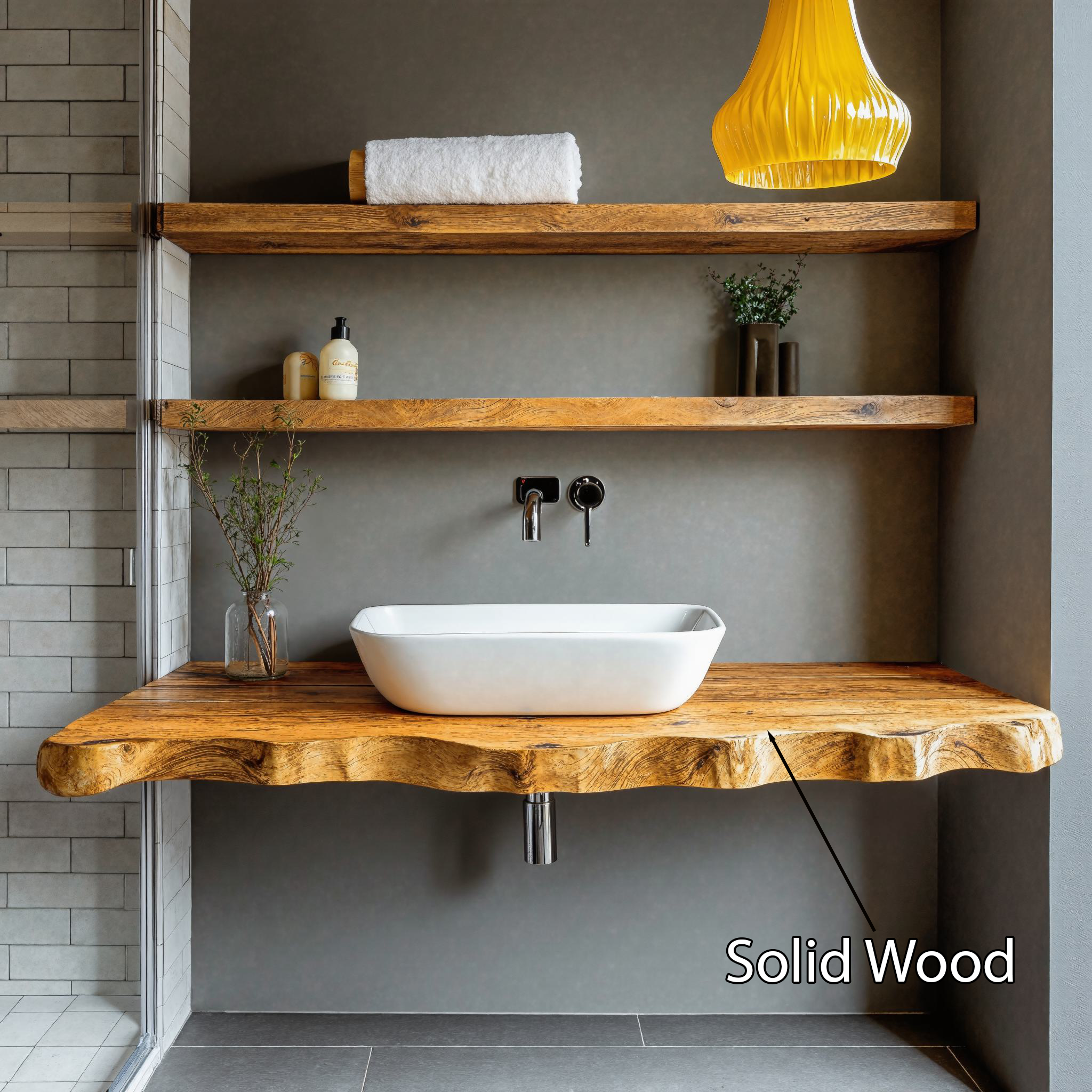 Mid Century Solid Wood Vanity Bathroom Furniture SILDTBRV217