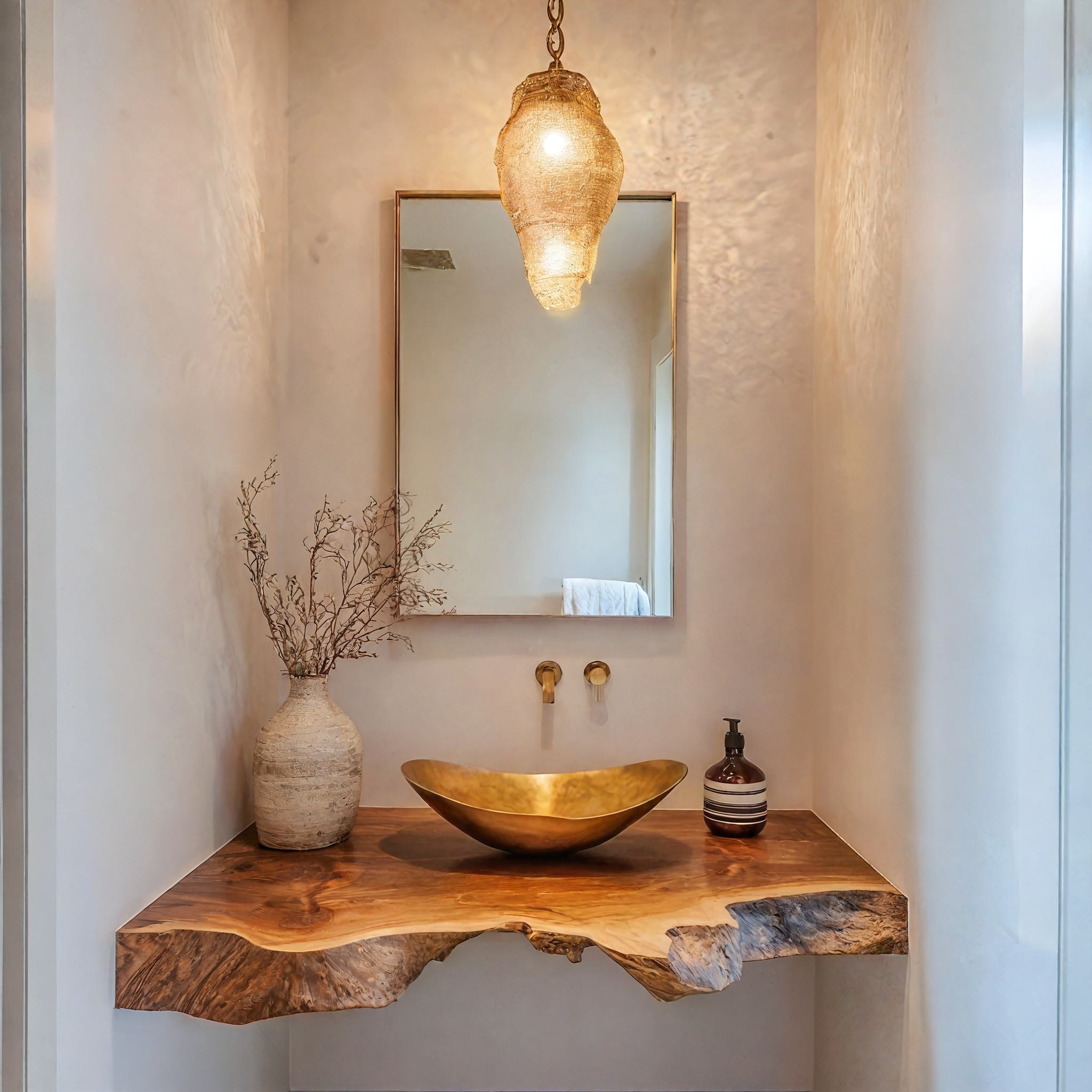 Mid Century Solid Wood Vanity For Bathroom Decor SILDTBRV192