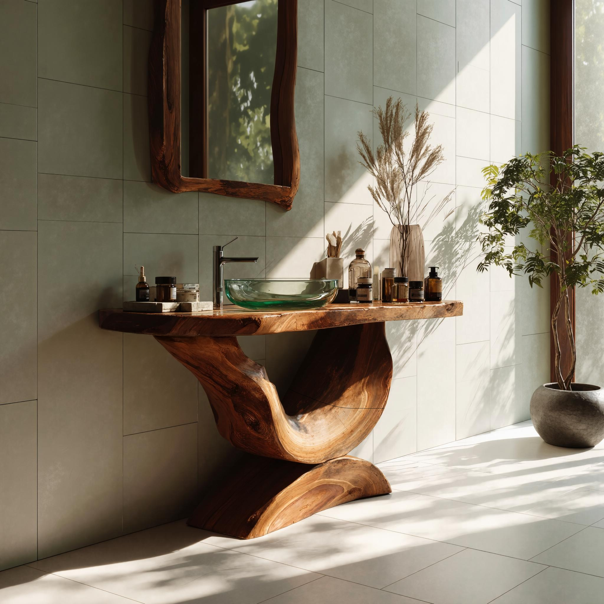 Mid Century Solid Wood Vanity For Bathroom Furniture SILDTTNBRV015