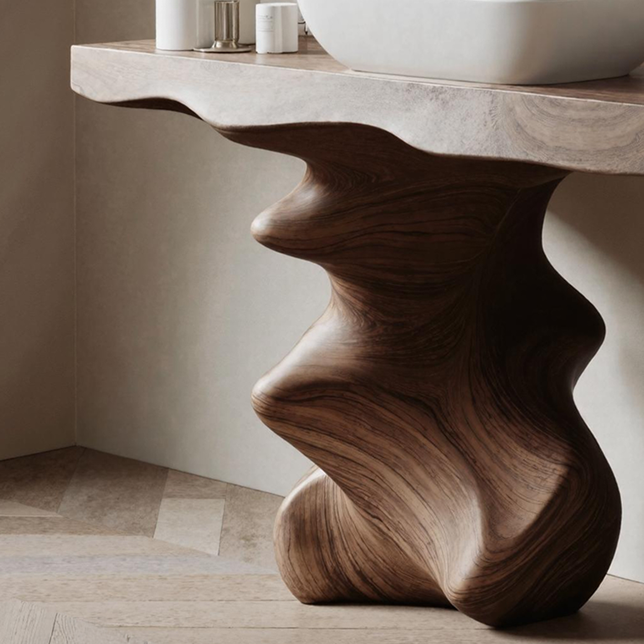 Mid Century Vanity For Organic Bathroom Interiors SILDTTNBRV012