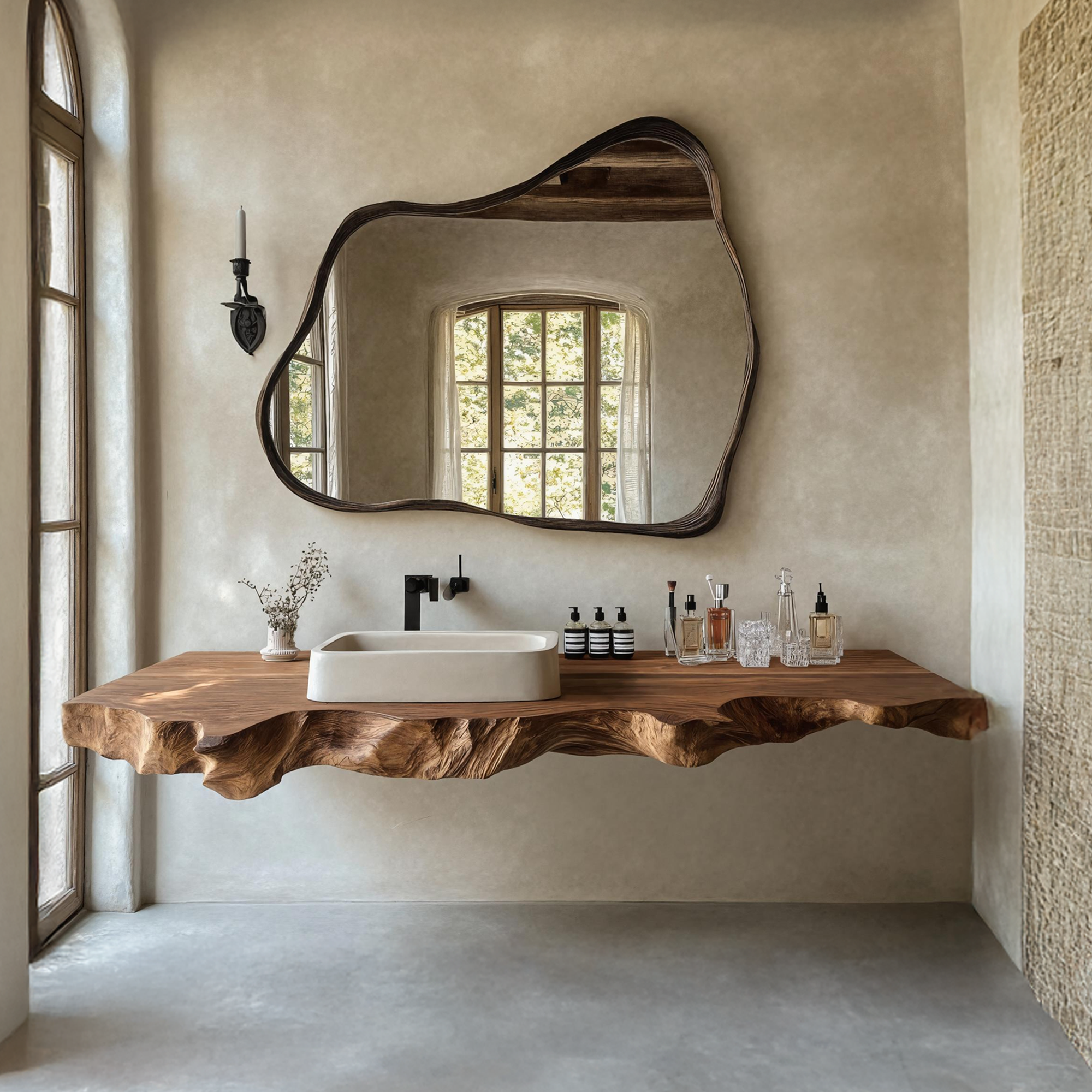 Mid Century Vanity In Solid Wood For Bathroom Decor SILDTTRBAS021