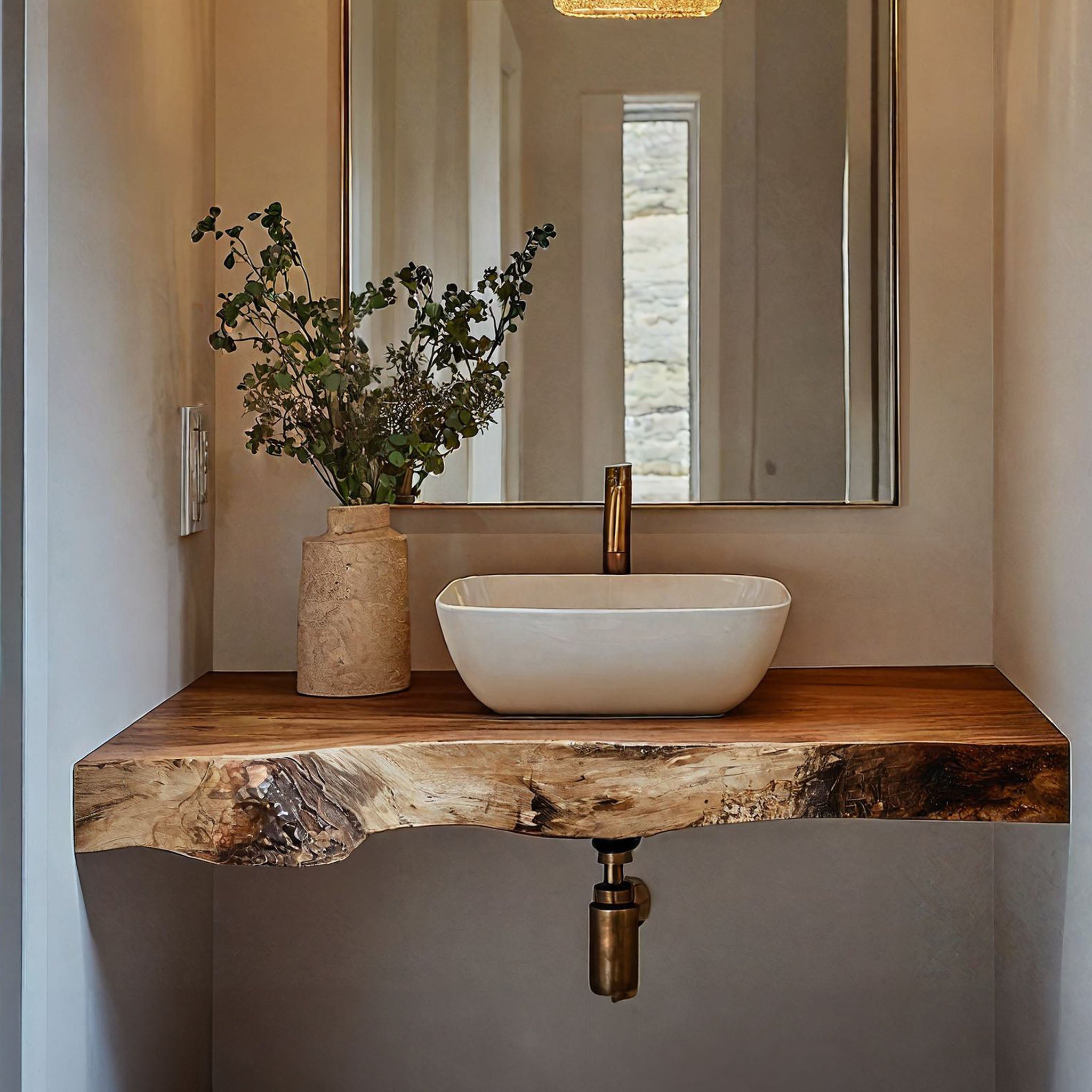 Mid Century Wooden Vanity Bathroom Furniture SILDTBRV195