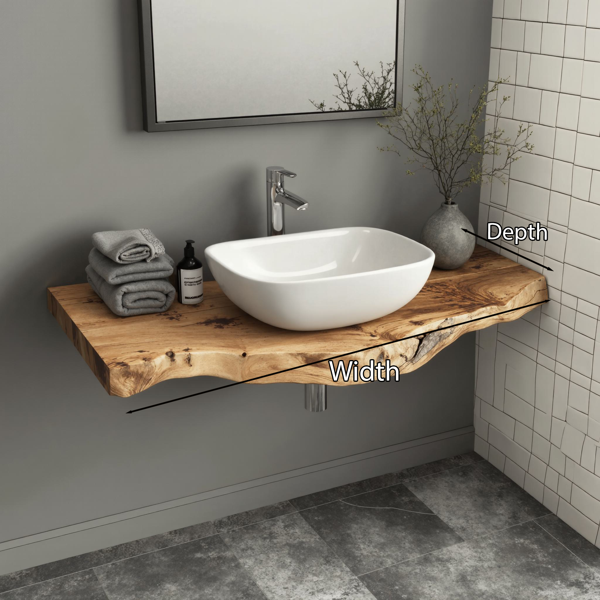 Mid Century Wooden Vanity Bathroom Upgrade Kit SILDTBRV220