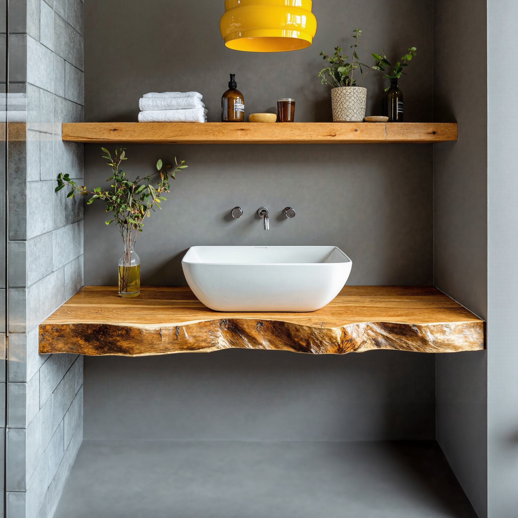 Mid Century Wooden Vanity Cozy Bathroom Vibe SILDTBRV212