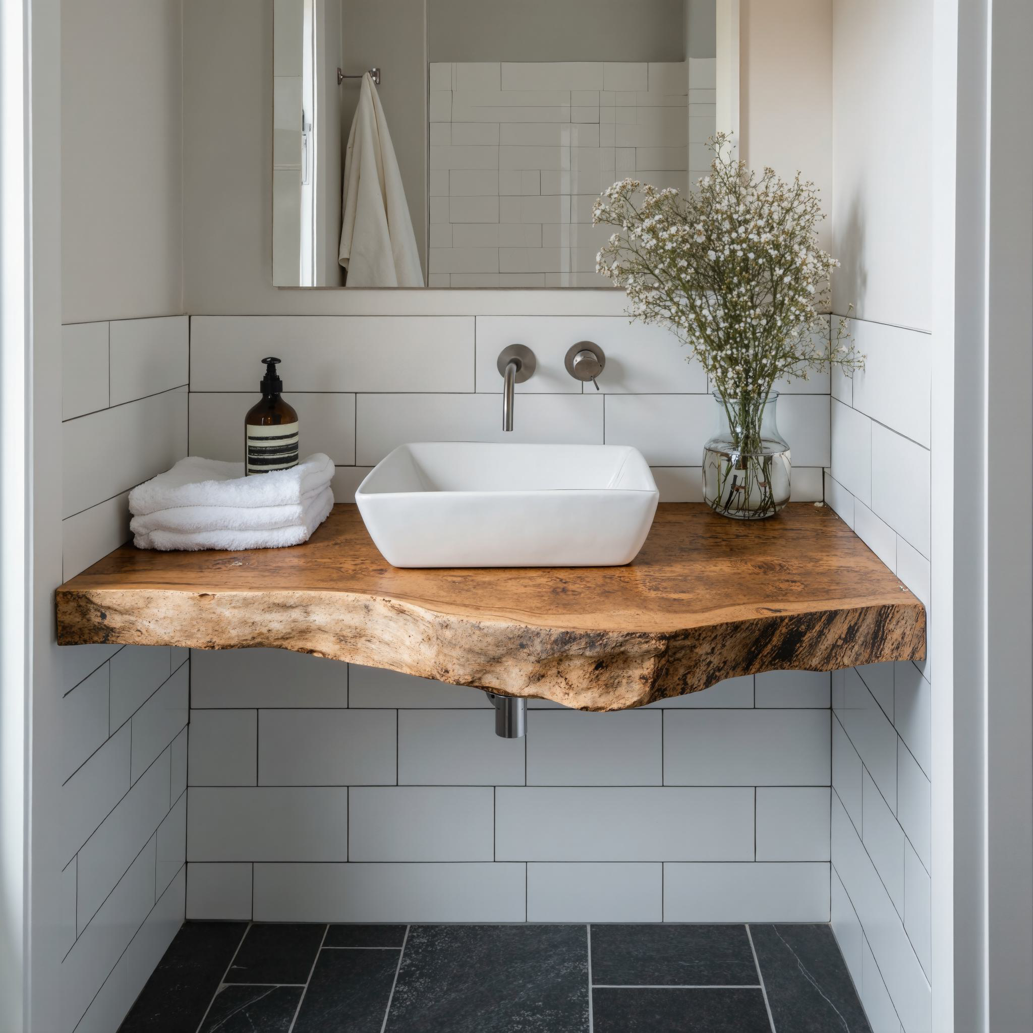 Mid Century Wooden Vanity Small Bathroom Charm SILDTBRV207