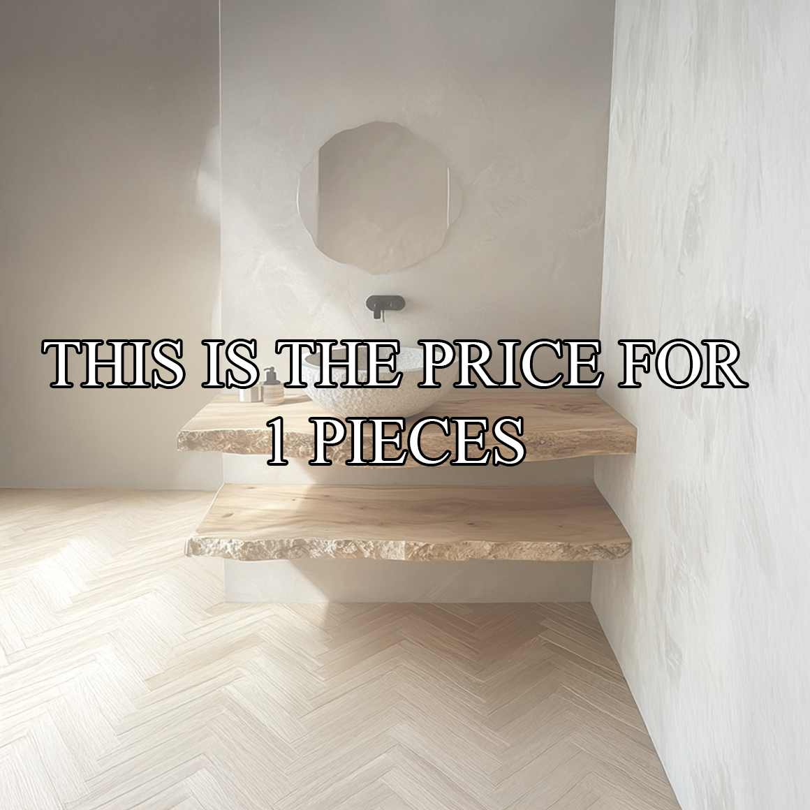 Midcentury Floating Shelf Double Vanity Bathroom SINLSABRV177