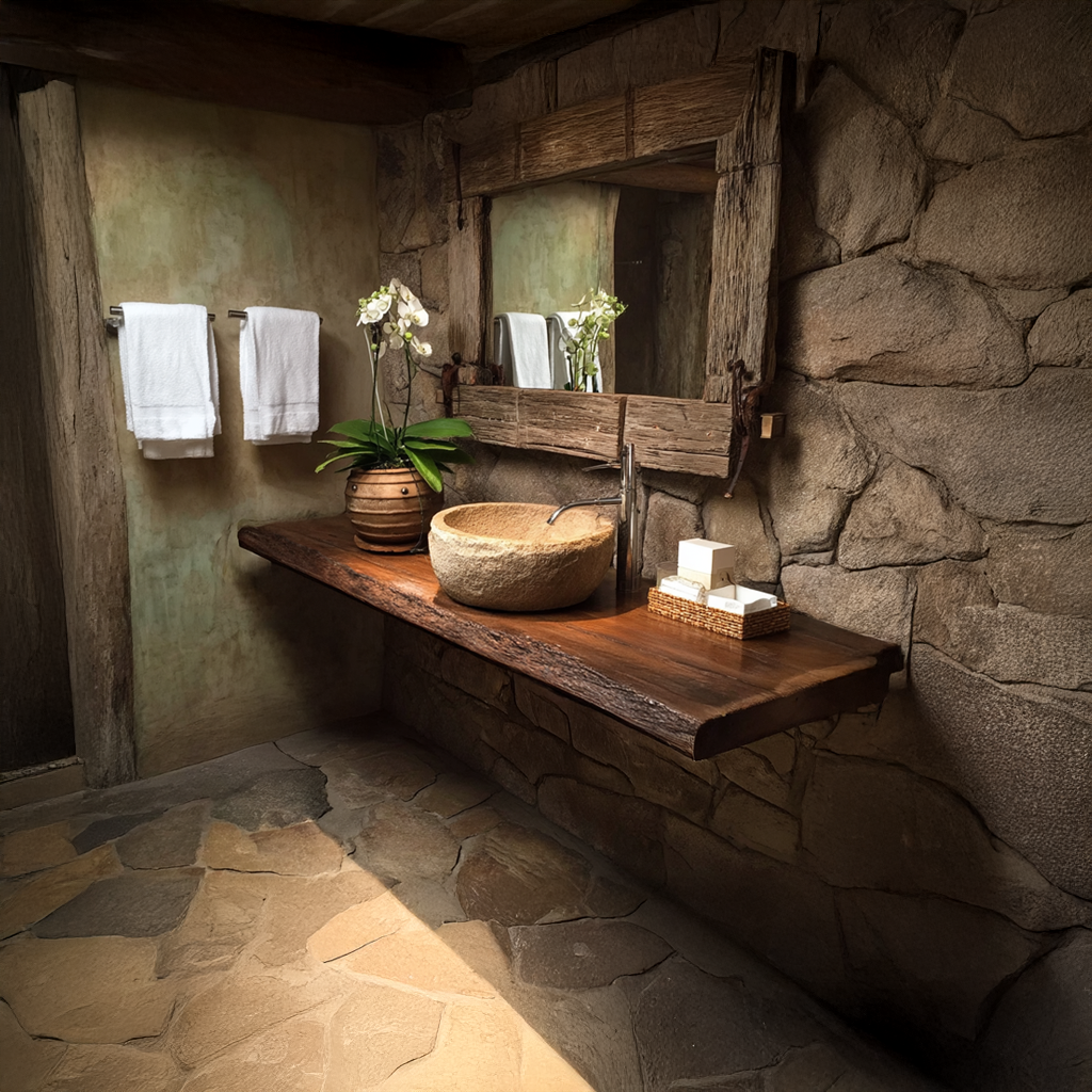 Midcentury Floating Shelf Modern Vanity Bathroom SINLSABRV100