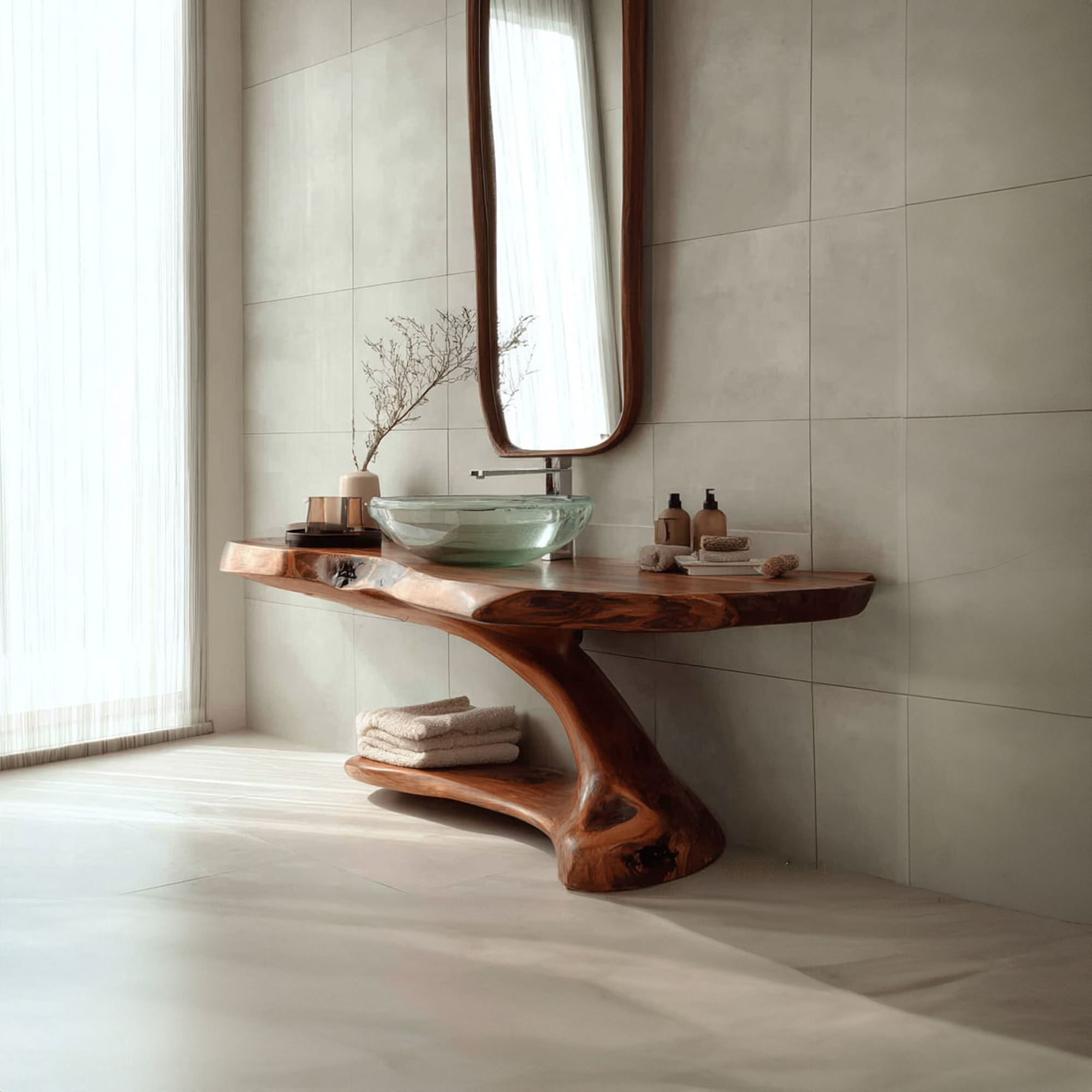 Midcentury Handmade Washstand Washroom SINLKIBRV128