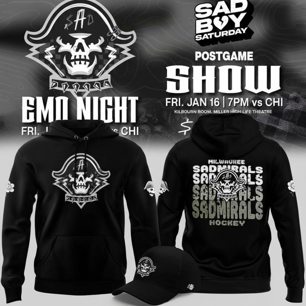 Milwaukee Admirals Emo Night 2026 Hoodie Admirals Merch Unique Gift For Hockey Fans