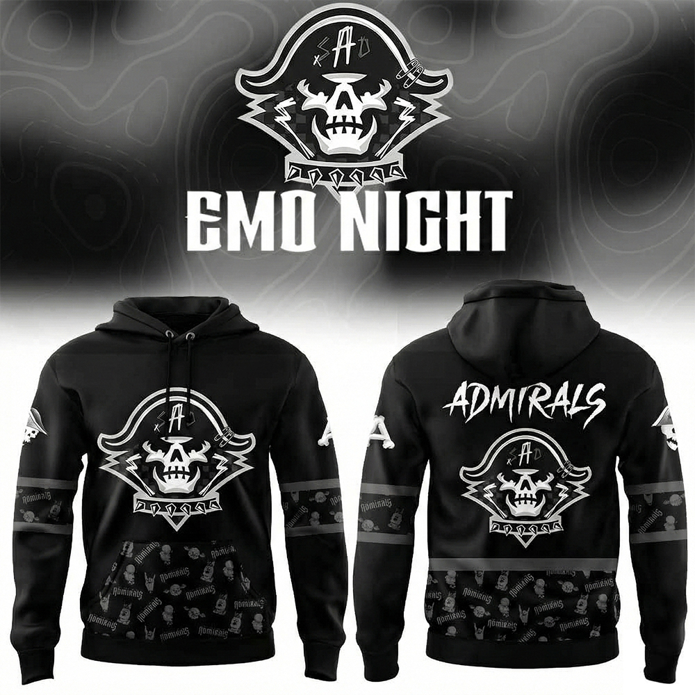 Milwaukee Admirals Emo Night Hoodie Admirals Clothing Trending Gift For Hockey Fans