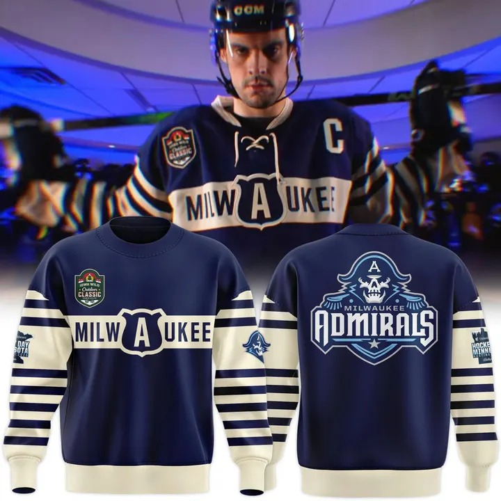 Milwaukee Admirals Hockey x Iowa Wild Outdoor Sweatshirt Limited Event Merch Best Gift For Hockey Fans