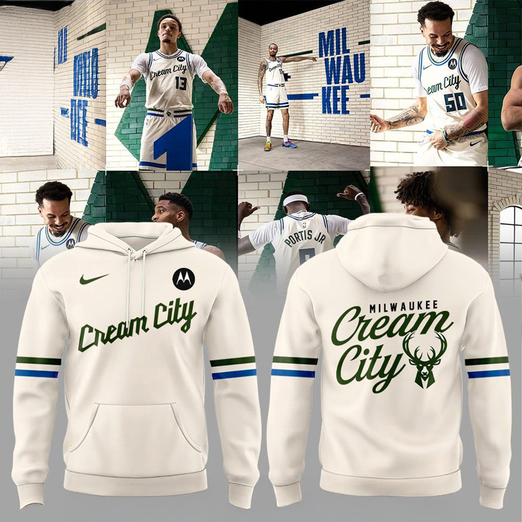 Milwaukee Bucks Cream City 2025 Hoodie NBA Basketball Merch Best Gift For Bucks Fans