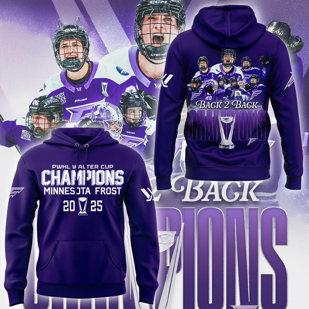 Minnesota Frost Back 2 Back Champions Walter Cup 2025 Hoodie Top Father's Day Gifts