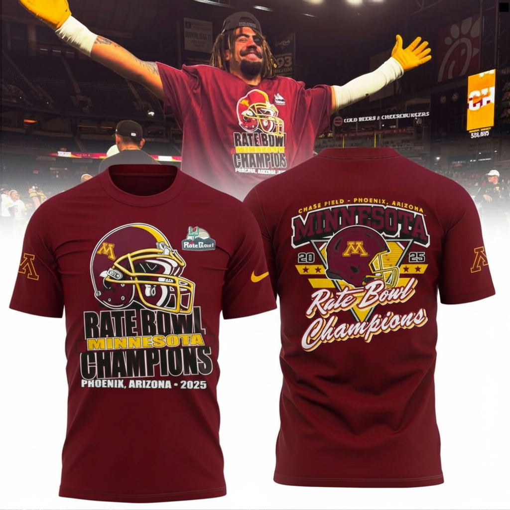Minnesota Golden Gophers Rate Bowl Phoenix Arizona T-Shirt Gophers Apparel Best Gift For Football Fans