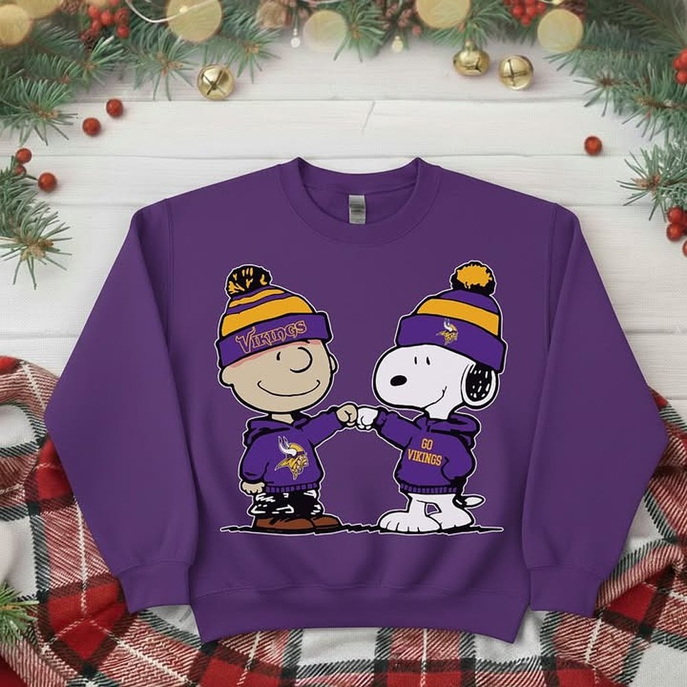 Minnesota Vikings NFL Peanuts Christmas Sweatshirt Vikings Apparel Football Holiday Best Gift For Fans