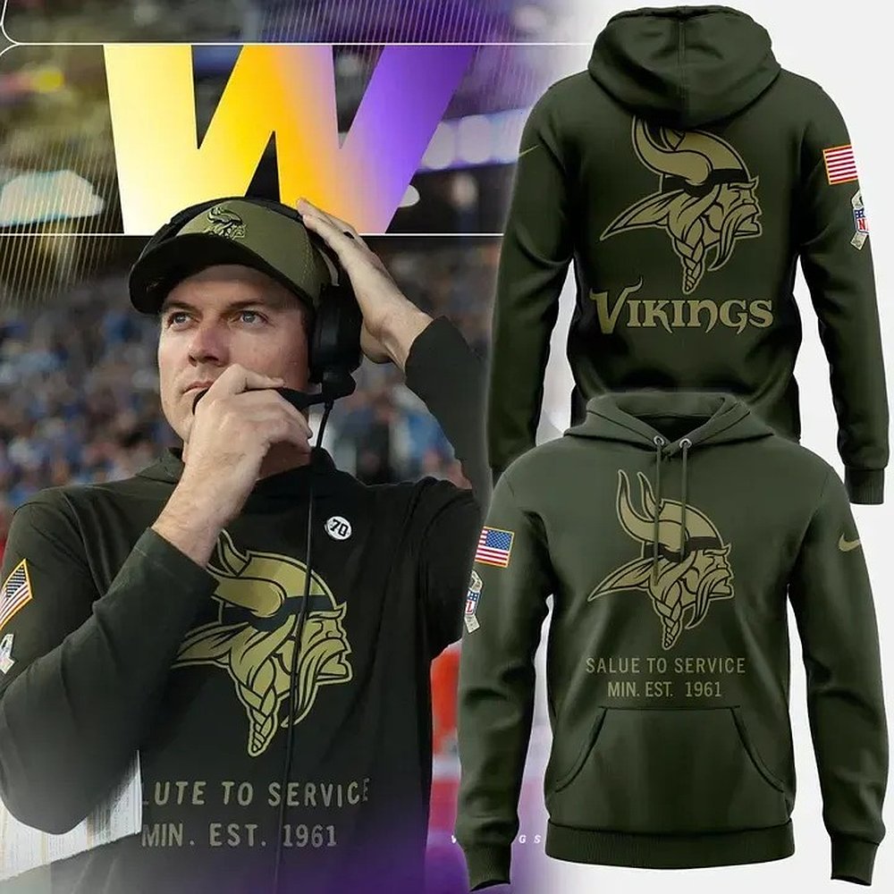 Minnesota Vikings Salute To Service 2025 Hoodie NFL Football Military Appreciation Best Gift For Fans