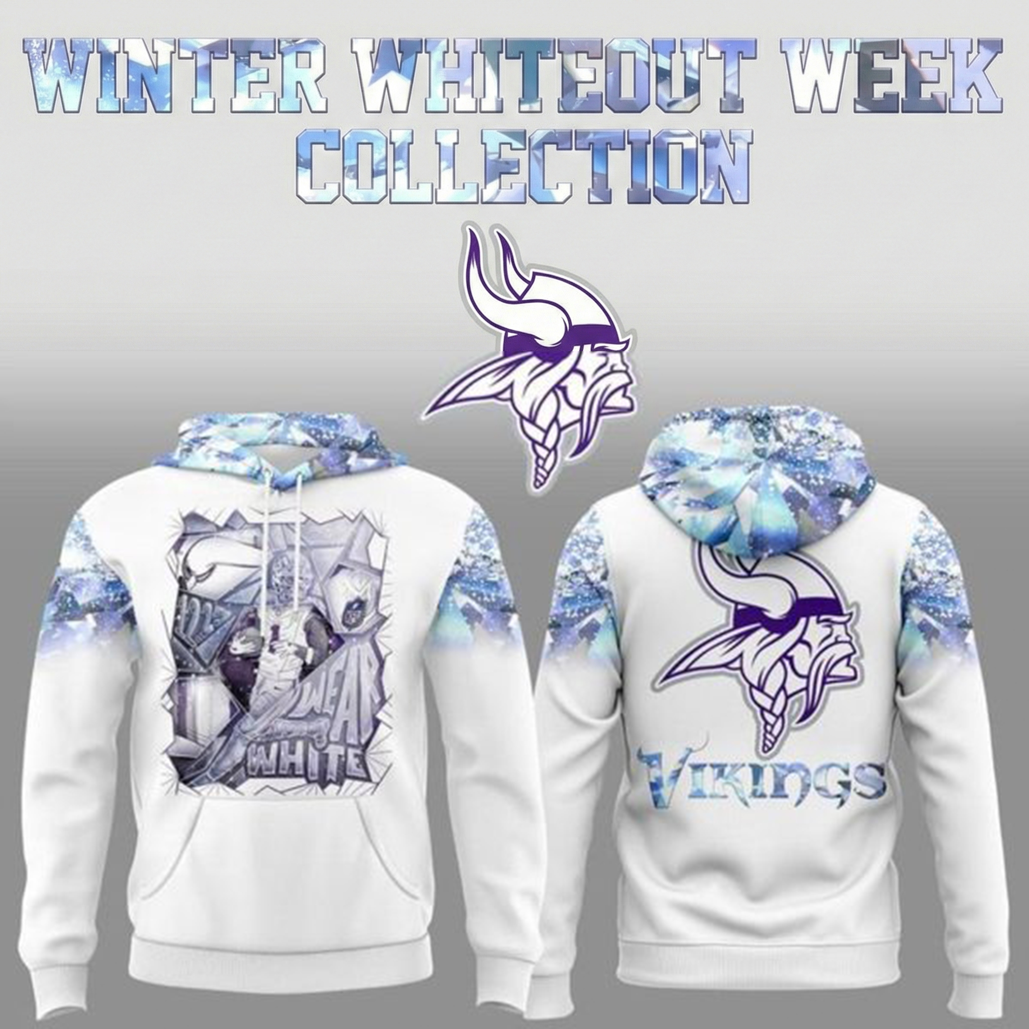 Minnesota Vikings Winter Whiteout Week Hoodie Vikings Merch Best Gift For NFL Fans