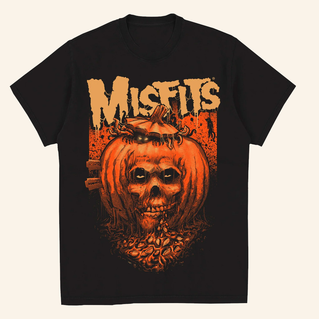 Misfits Merch Godmachine Razor Blade Pumpkin T-Shirt For Dad