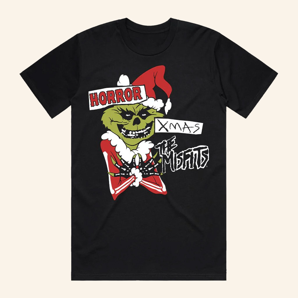 Misfits Merch Misfits Horror Xmas Black T-Shirt Christmas For Fans