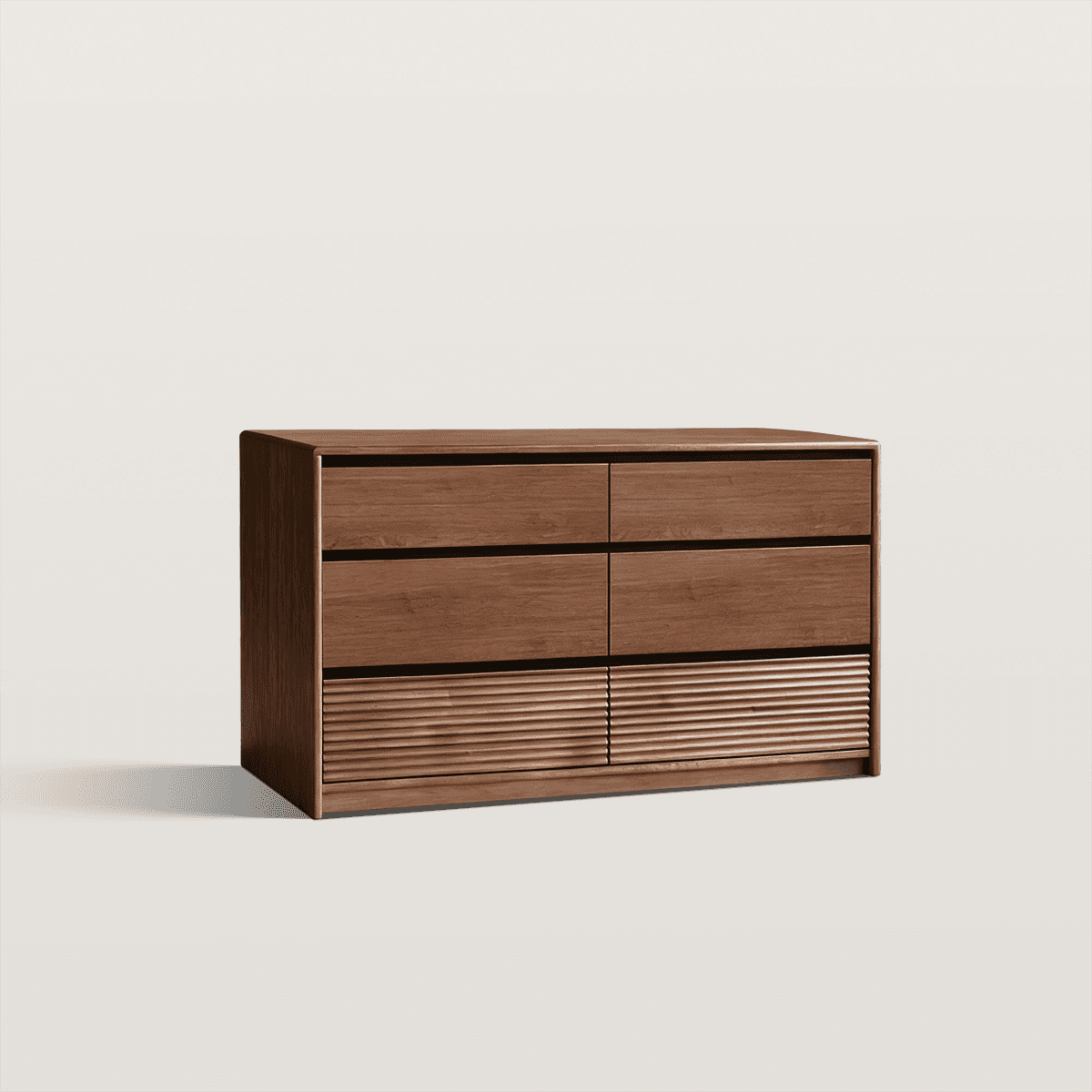 Modern Chest of Drawers Wooden Dresser with 6 Storage Drawers