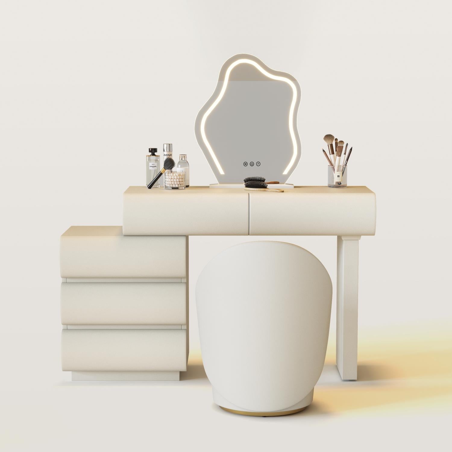 Modern Light Luxury Makeup Vanity Table Set