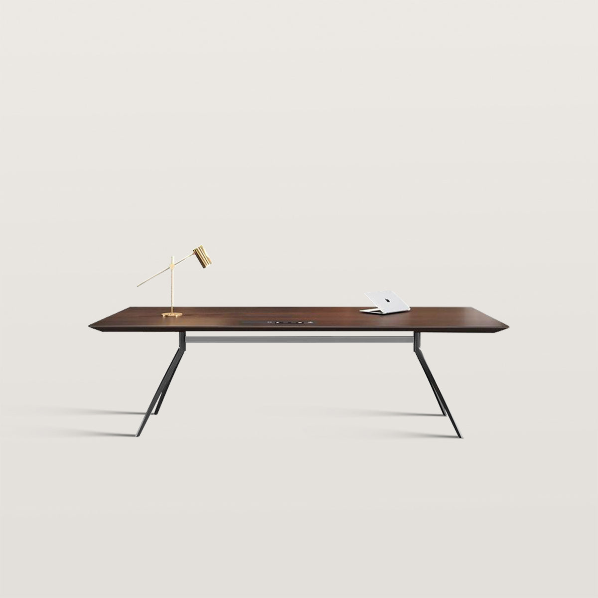 Modern Minimalist Computer Desk with Charging Station