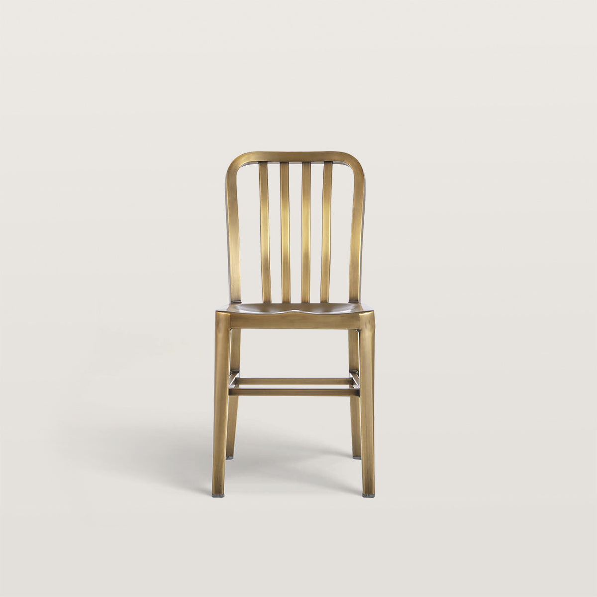 Modern Pure Aluminum Dining Chair with Footrest