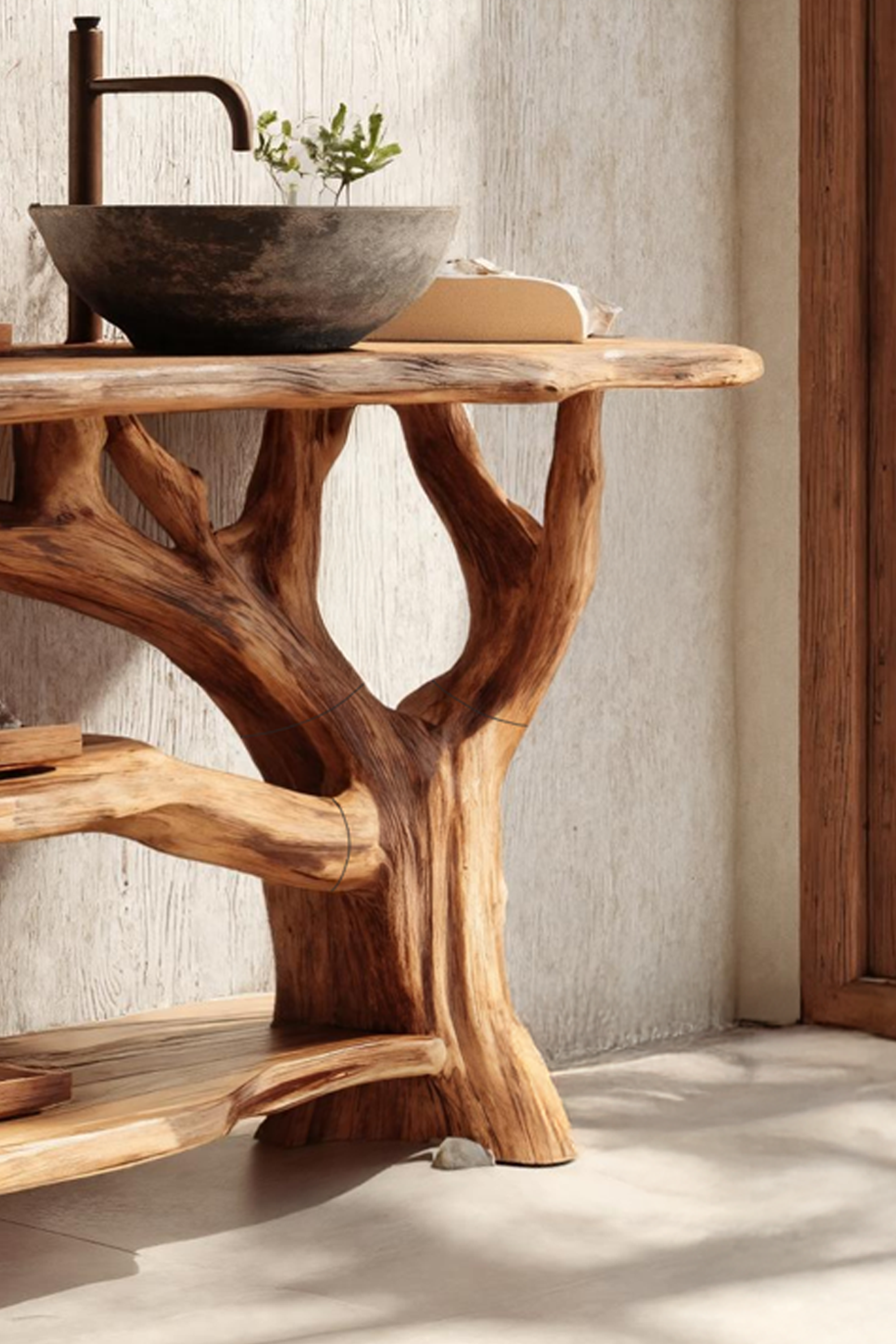 Modern Solid Wood Vanity Furniture Decor For Sleek Bathroom Design SILDTTNBRV020