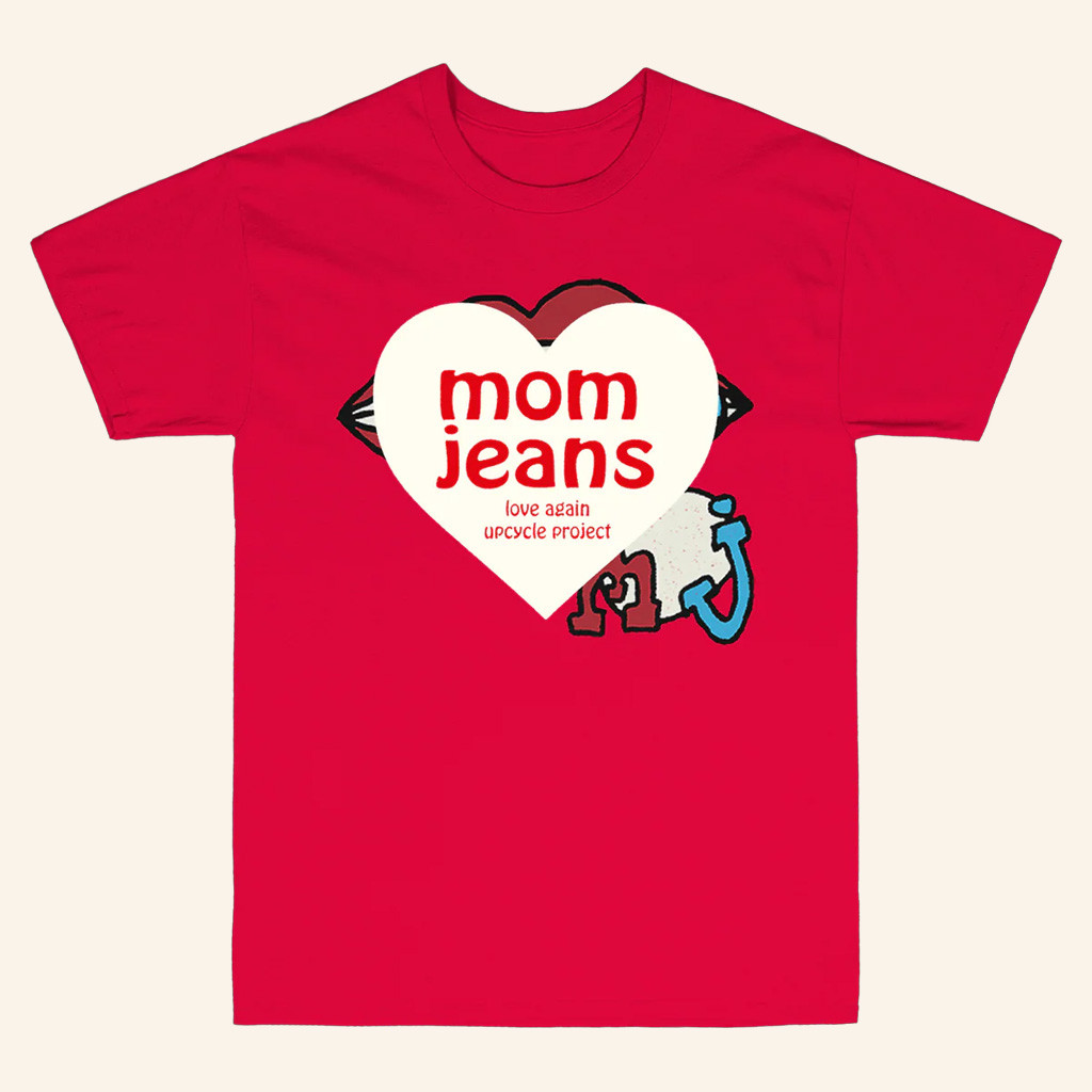 Mom Jeans Band Merch MJ Braces Upcycled T-Shirt For Her