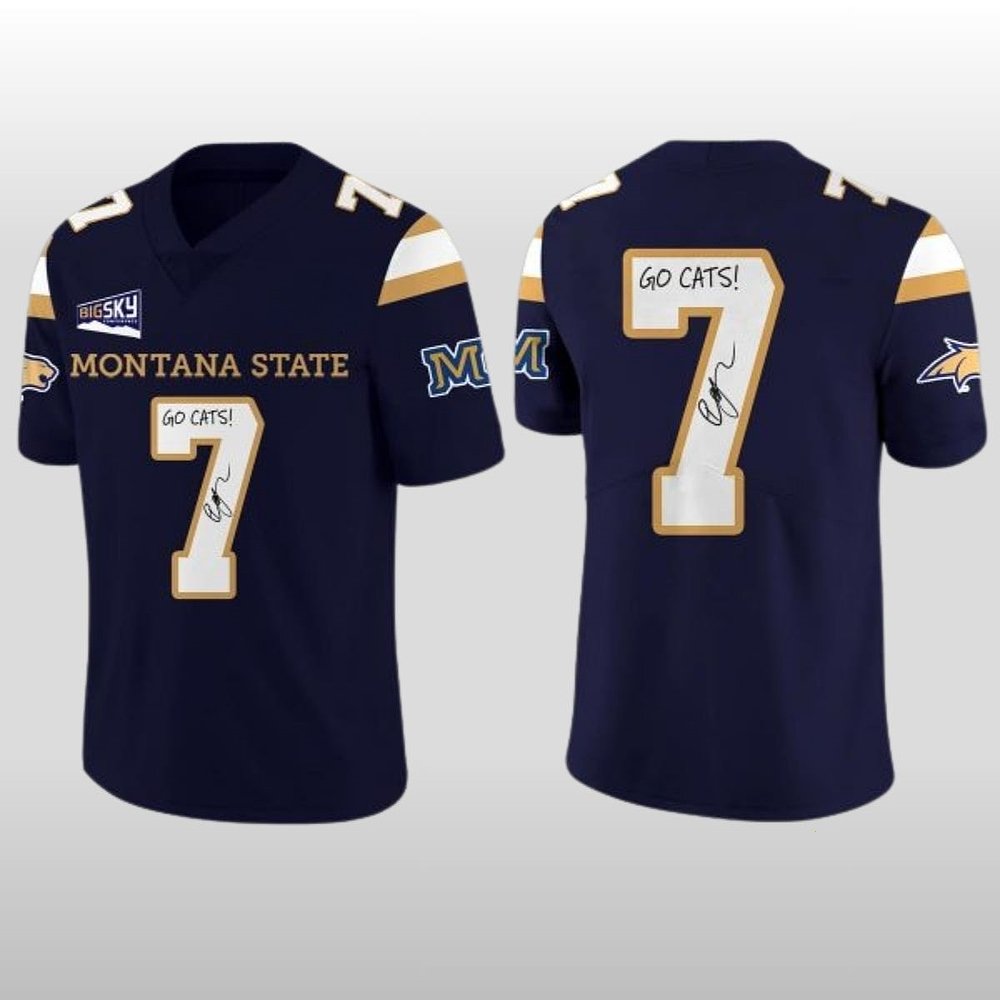 Montana State Bobcats Go Cats Signature Of 7 2026 Football Jersey Gift For College Sports Fans
