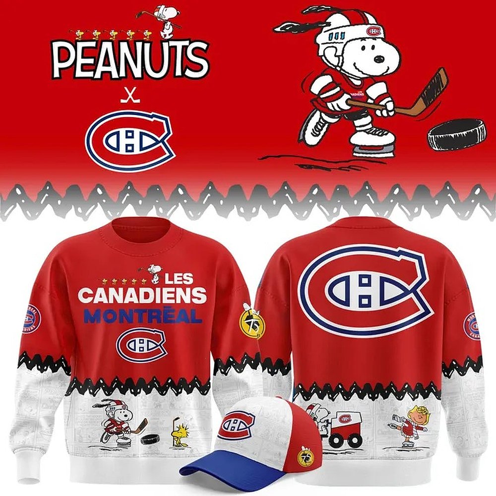 Montreal Canadiens Peanuts Night Snoopy Limited Edition Sweatshirt NHL Hockey Best Gift For Hockey Fans