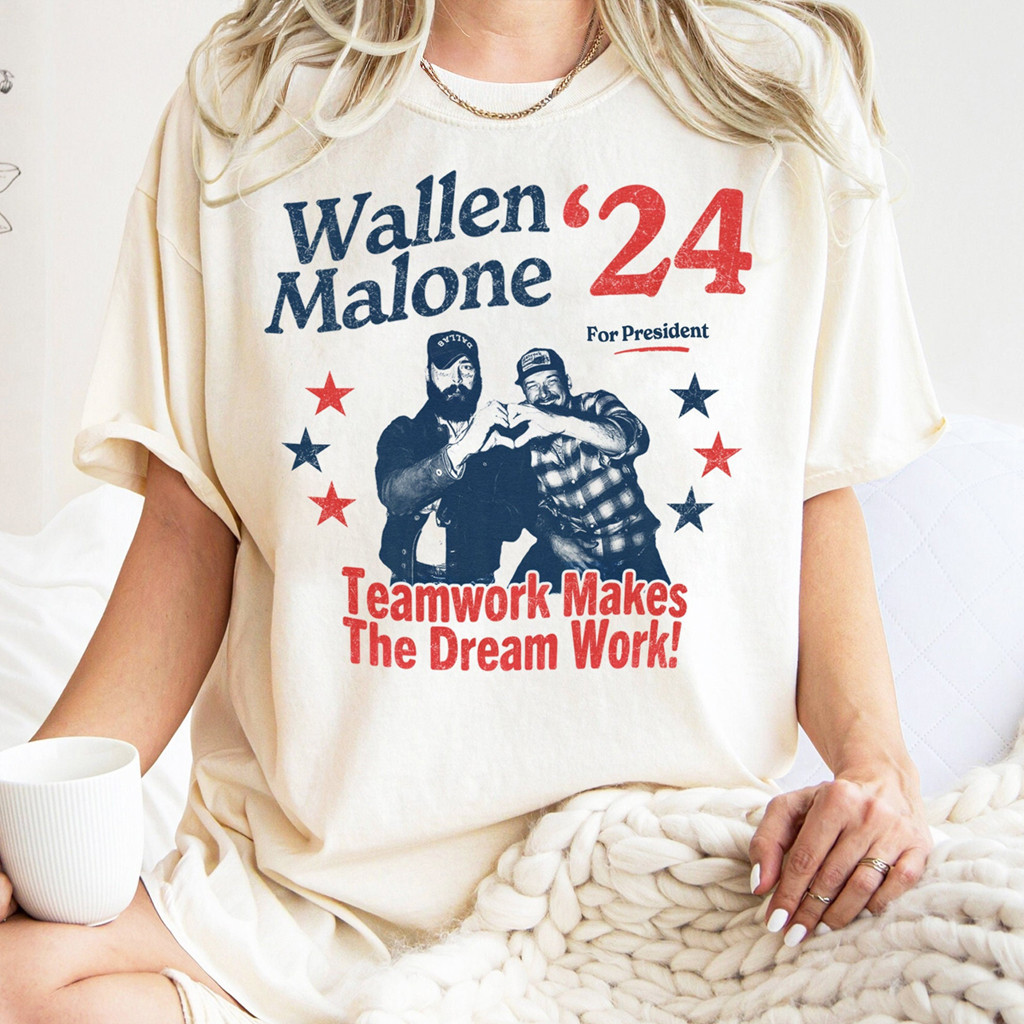 Morgan Wallen And Post Malone 2024 For President T-Shirt Funny For Fan