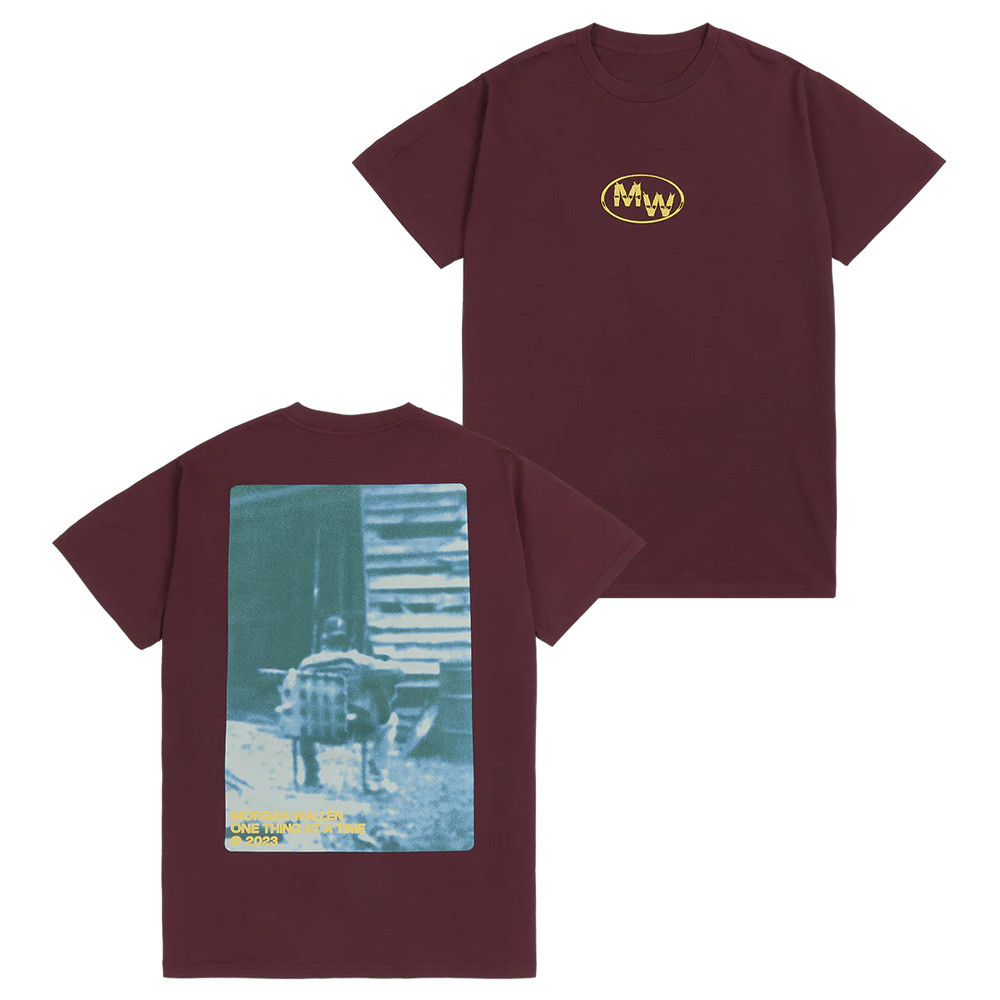 Morgan Wallen Tour 2025 Merch Shirt One Thing At A Time Burgundy T-Shirt Fan Gifts