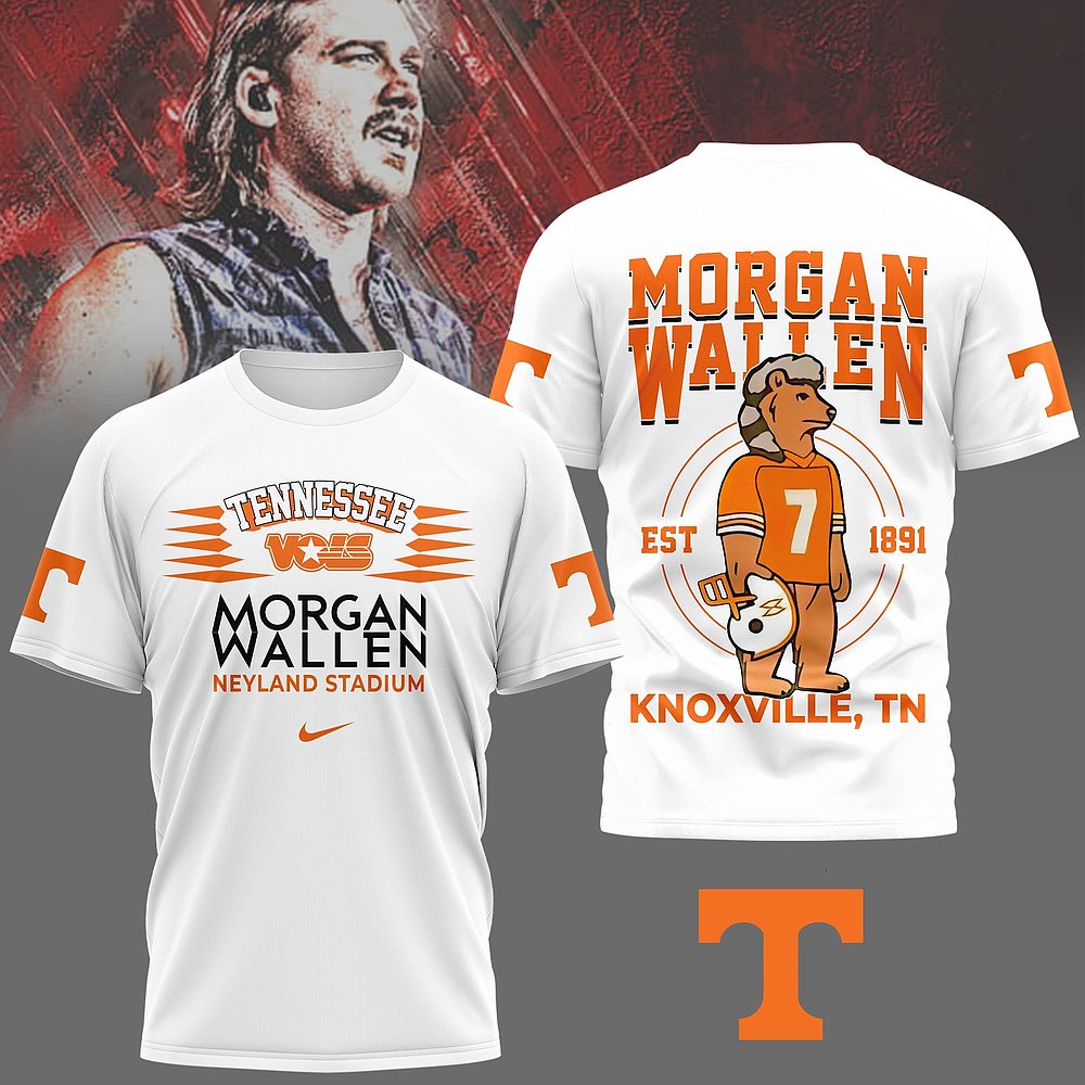 Morgan Wallen x Tennessee Vols Neyland Stadium T-Shirt Tour Fan Merch