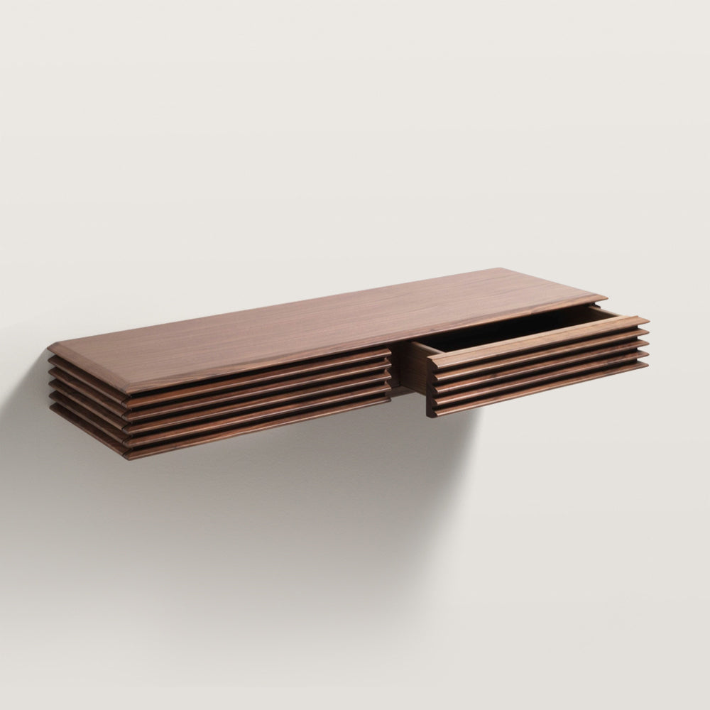 Multi Functional Floating Wall Shelf with Drawers