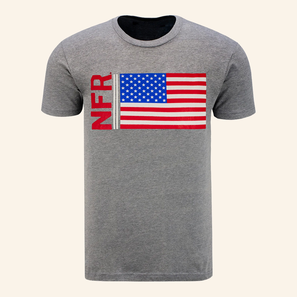 NFR Merch NFR American Flag T-Shirt Patriotic For Husband