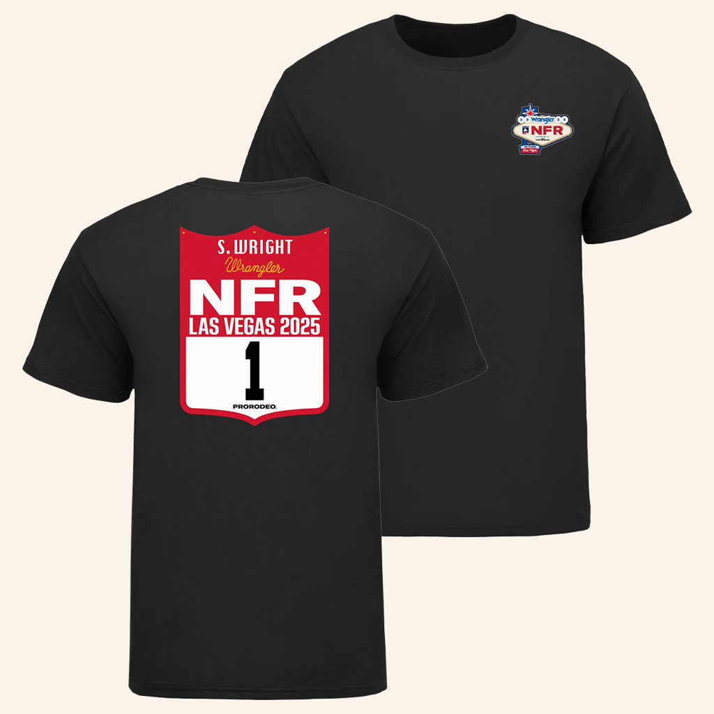 NFR Merch Stetson Wright Wrangler NFR Las Vegas 2025 ProRodeo T-Shirt For Him