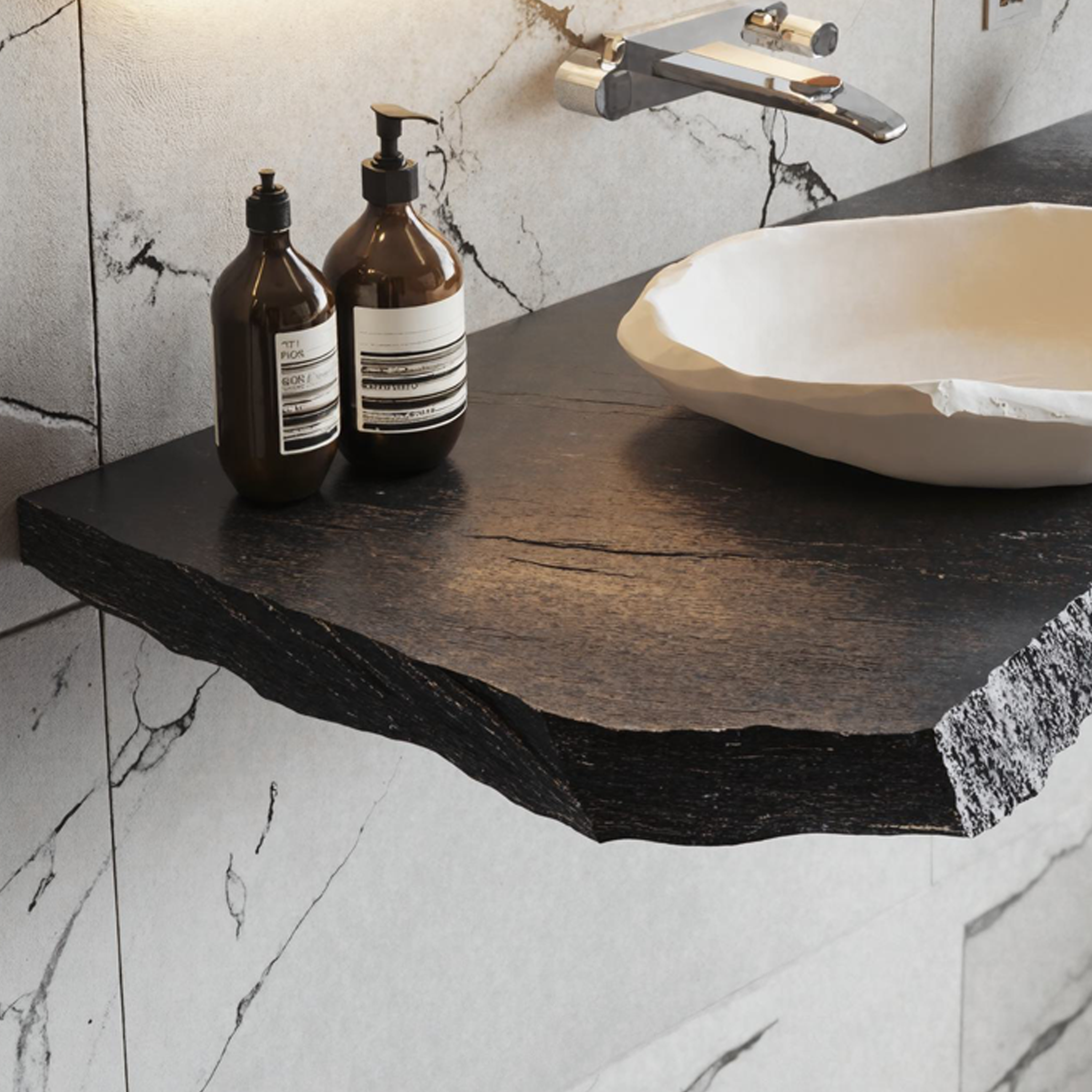 Natural Bathroom Vanity SILDTBRV028